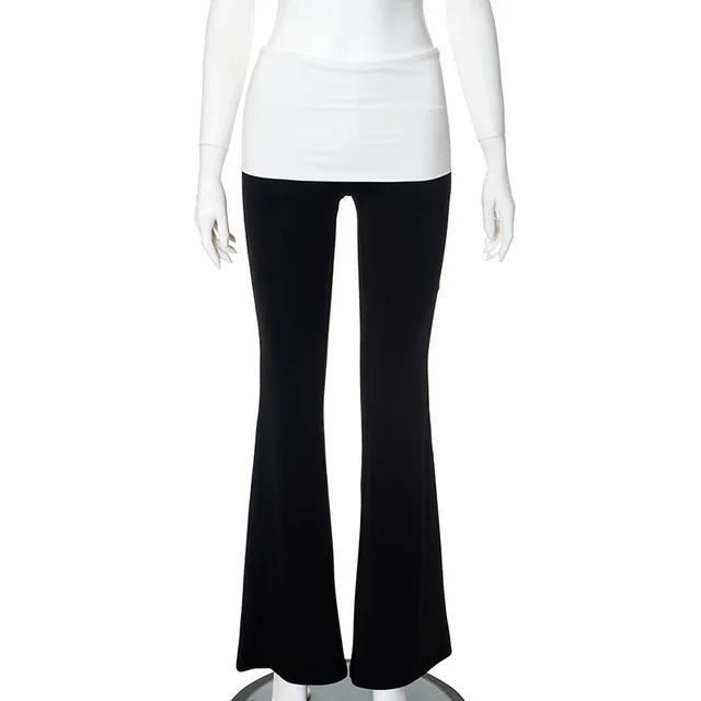 XINGX Printed Straight Casual Pants For Women Black And White Contrast Color - Shop at LoveMi