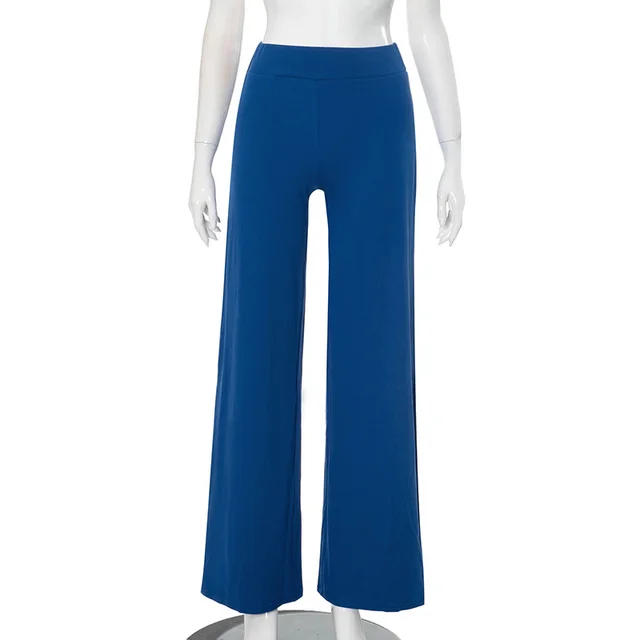 XINGX Printed Straight Casual Pants For Women Light Blue - Shop at LoveMi