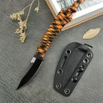 Outdoor Survival Self-defense High Hardness Cutting Rope Knife - Mkc Orange Red