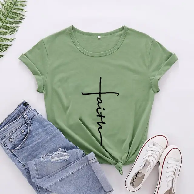 Women's Fashionable English Letter Short Sleeve Top Olive Black - Shop at LoveMi