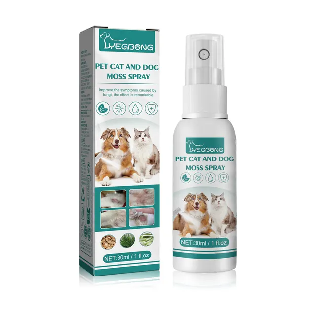 Pet Cat Dog Moss Spray Mite removal Cleaning Relieve Pet Skin Moss Care Anti itching Spray 30Ml - Shop at LoveMi