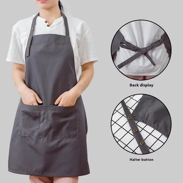 Teacher's Room Female Adult Coffee Shop Overclothes Japanese Painting Twill Metal Button Gray Wq - Shop at LoveMi