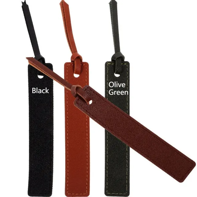 Retro Leather Marker Book Separated Reading Bookmark Black - Shop at LoveMi