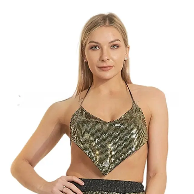 Sexy Vest Non specification Lace up Tube Top Love Chest Wrap Gold - Shop at LoveMi