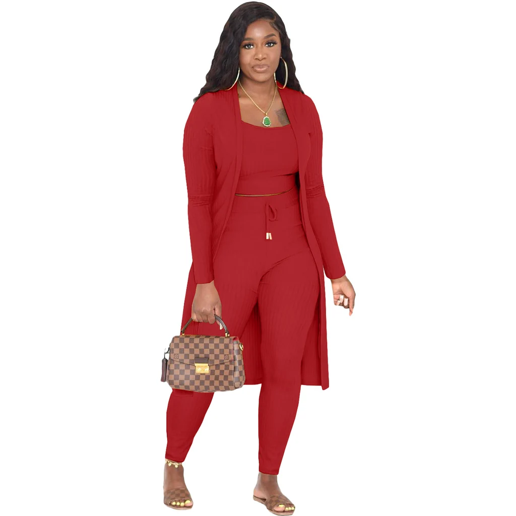 Suspenders Vest Inverness Casual Temperament Commute Suit - Jr370411 Red