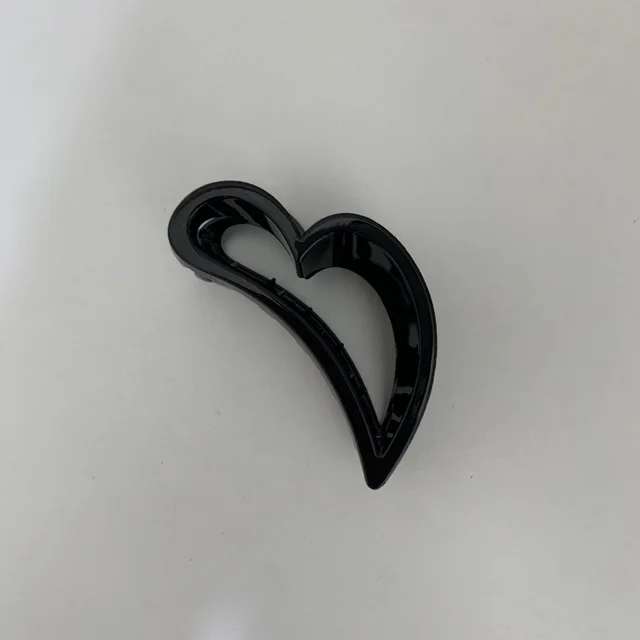 Plastic Love Frosted Texture Acrylic Hair Jaw Clip 10 Bright Black - Shop at LoveMi