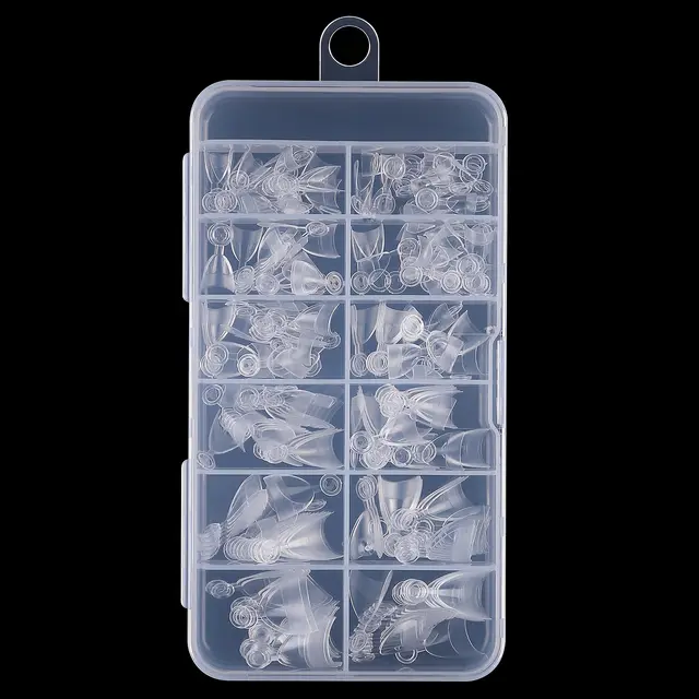 Wear Nail With Handle Ultra Short Semi nail Sticky Round Head Transparent Fake Nails 120 Pieces - Shop at LoveMi
