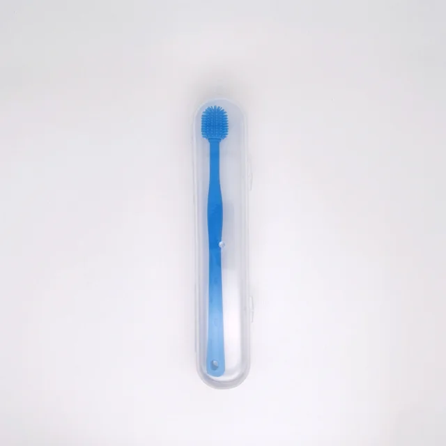 Small Dog Pet Silicone Toothbrush Tooth Cleaning Supplies Blue With Plastic Box - Shop at LoveMi