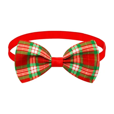 Christmas Plaid Striped Bow Tie Dog Cat One word Bow Tie Multiple Colors 2 Style - Shop at LoveMi