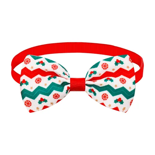 Christmas Plaid Striped Bow Tie Dog Cat One word Bow Tie Multiple Colors 5 Style - Shop at LoveMi