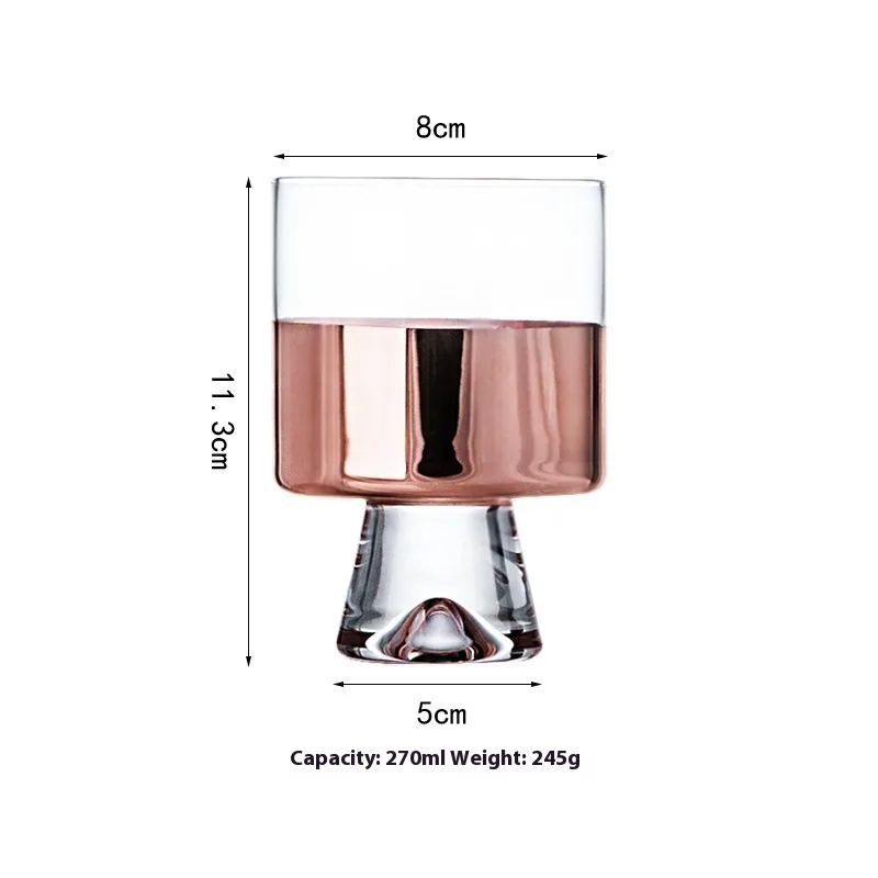 Secondary Glass Cold Water Bottle Simple Electroplating Business Pitcher Rose Gold Cup - Shop at LoveMi