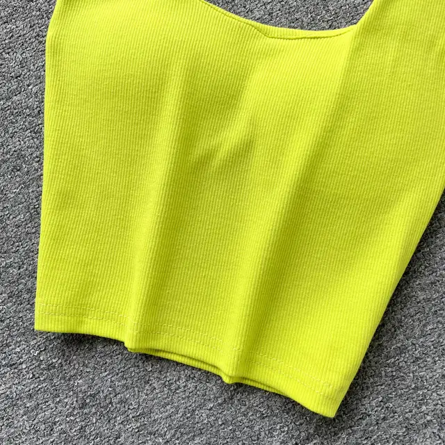 Women's Solid Color European And American Halter Spaghetti Straps Fluorescent Yellow - Shop at LoveMi