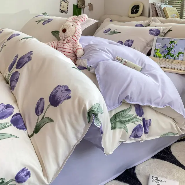 Washed Cotton Student Dormitory Bed Quilt Cover Ziyue - Shop at LoveMi