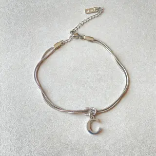 New Letter A-Z Love Knot Bracelets For Women Couple Gold Color Dainty Snake Chain Charm Bracelet Stainless Steel Jewelry Gift Valentine's Day Gifts...