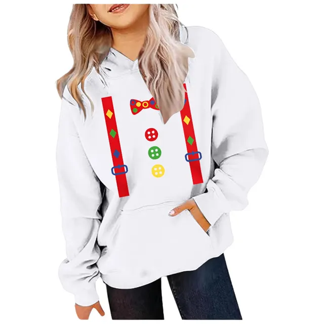 Christmas Printed Sweater For Women White - Shop at LoveMi