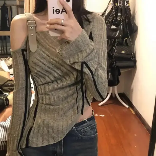 Women's Vintage Woven Shirt Slim Fit Sweater Camel - Shop at LoveMi