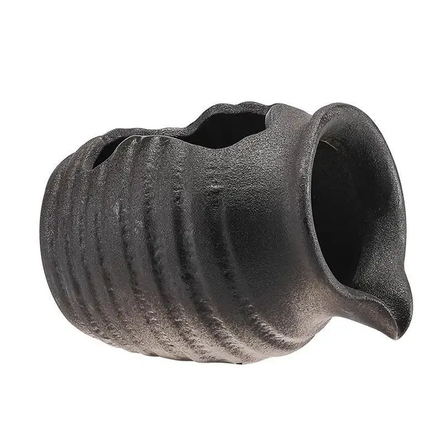 Ceramic Pot Ornaments Oxygen Filter Hydroponic Accessories Small Matte Black - Shop at LoveMi