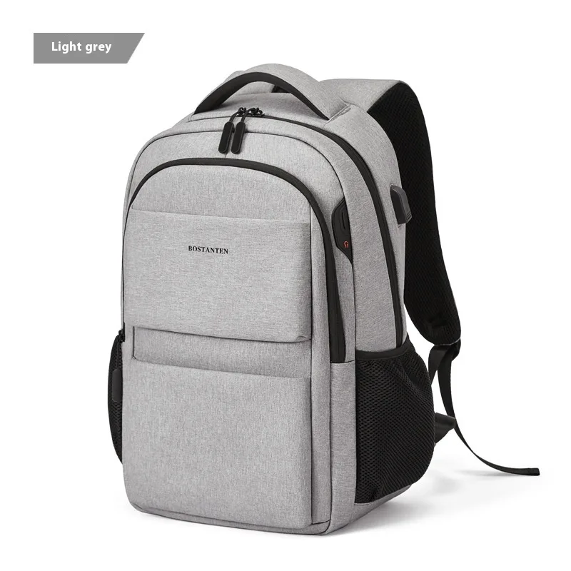 Men's Backpack Schoolbag Business Computer Bag Leisure Gray - Shop at LoveMi