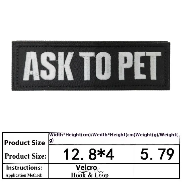 Pet Dog Accessories Embroidered Velcro New Pet Clothing Decorative Sticker Computer Embroidery Chapter M364 - Shop at LoveMi