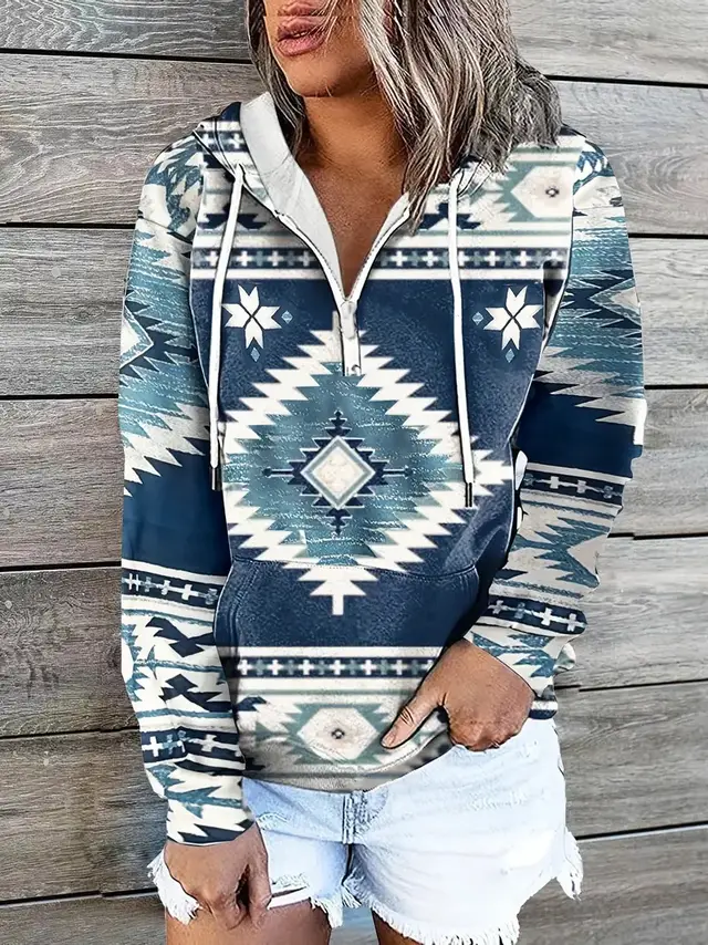 Women's Hoodie Fashionable Ethnic Style Casual Sports Hoodie Cxwy W 2 9 - Shop at LoveMi