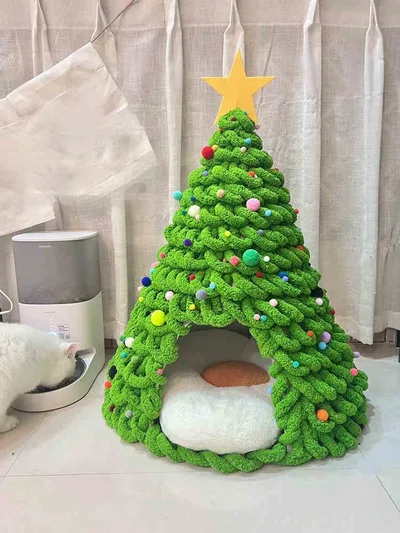 Christmas Tree Material Package Coarse Wool Woven Pet Nest No Seat Cushion Film - Shop at LoveMi