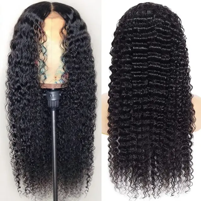 Front Lace Human Hair Wig Deep Wave Human Wigs 50Cm - Shop at LoveMi