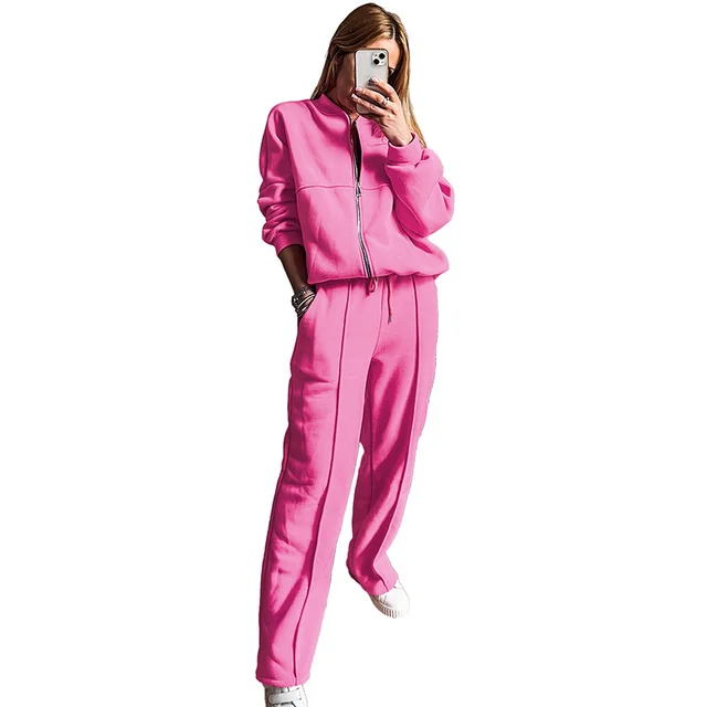 Solid Color Casual Suit Women's Loose Slim Fit Two piece Set P106 - Shop at LoveMi