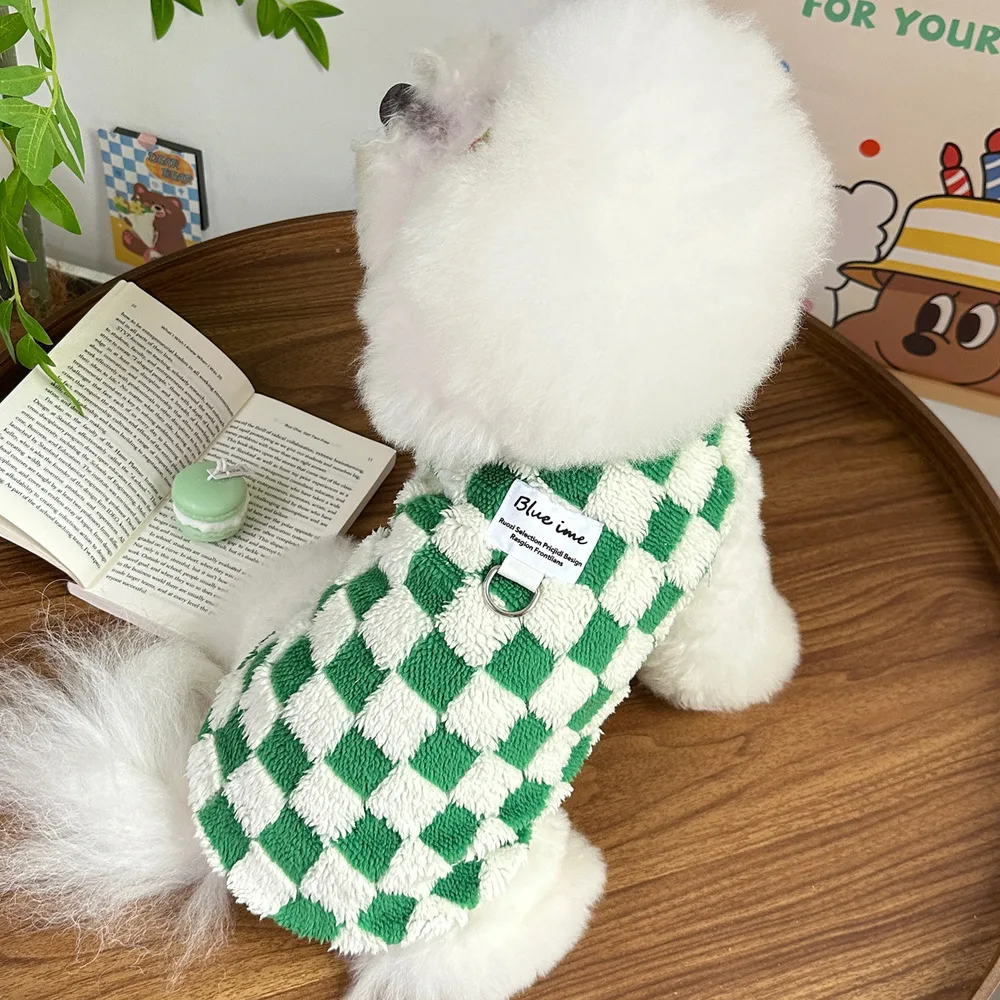 Cat Clothes Teddy Bichon VIP Traction Vest Green - Shop at LoveMi