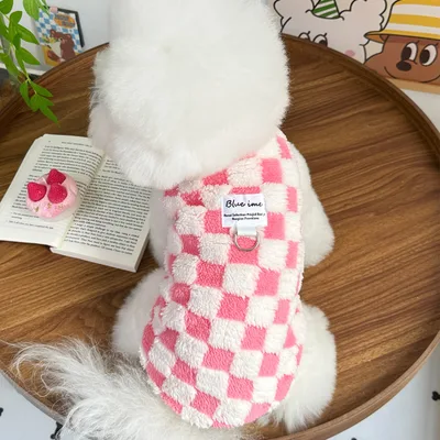 Cat Clothes Teddy Bichon VIP Traction Vest Pink - Shop at LoveMi