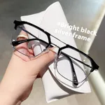 Bright Black Silver Frame