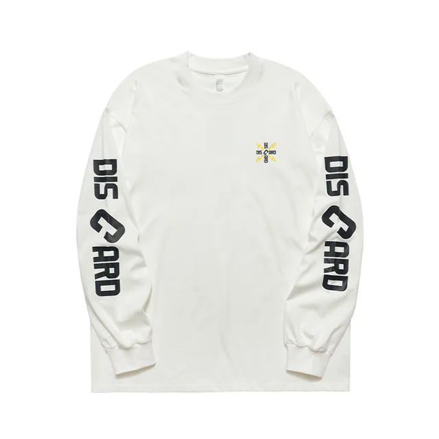 Letter Printed Long sleeved T shirt Same Niche Design Top White - Shop at LoveMi