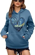 Heart Shape Gray Blue