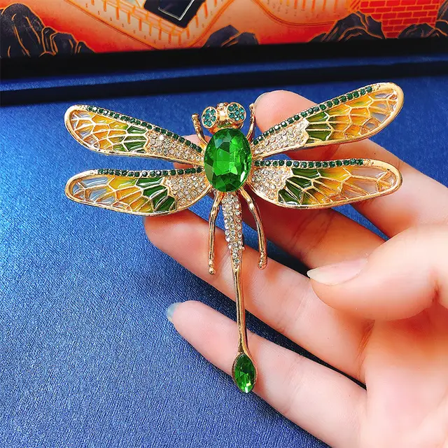 New Fashion Women's Insect Exaggerated Brooch Green - Shop at LoveMi
