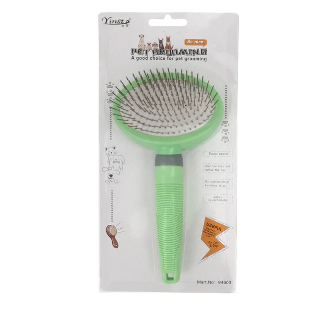 Pet Comb Needle Comb Cat Hair Removal Brush Pet Supplies Round Head Thick Needle Comb - Shop at LoveMi