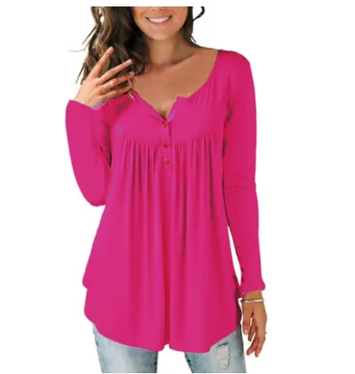 Women's Printed Plus Size Deep V Pullover T shirt Mj2022123101 3Xl - Shop at LoveMi