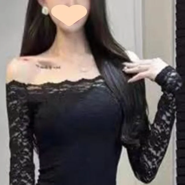 Pure Desire Sexy Temperament Long Sleeve Off shoulder Top Black Top - Shop at LoveMi