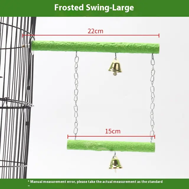 Parrot Solid Wood Stand Rod Swing Grinding Claw Toy - Frosted Large Size - View 1