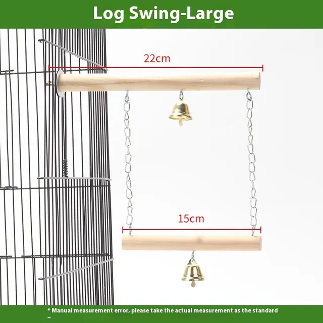 Parrot Solid Wood Stand Rod Swing Grinding Claw Toy Large Solid Wood - Shop at LoveMi