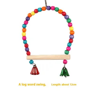 Parrot Solid Wood Stand Rod Swing Grinding Claw Toy Small Size Log Swing - Shop at LoveMi