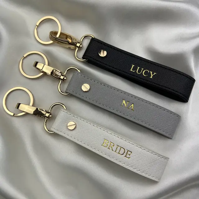 Pu Leather Car Ring Diy Anti lost Key String Accessories Pendant Gray - Shop at LoveMi
