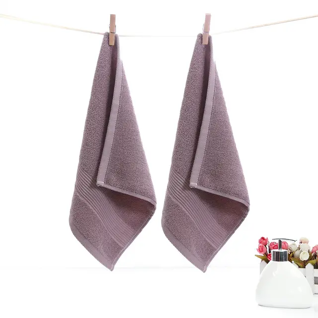 Thick Soft Household Plain Color All Cotton Children Face Washing Towel Coffee - Shop at LoveMi