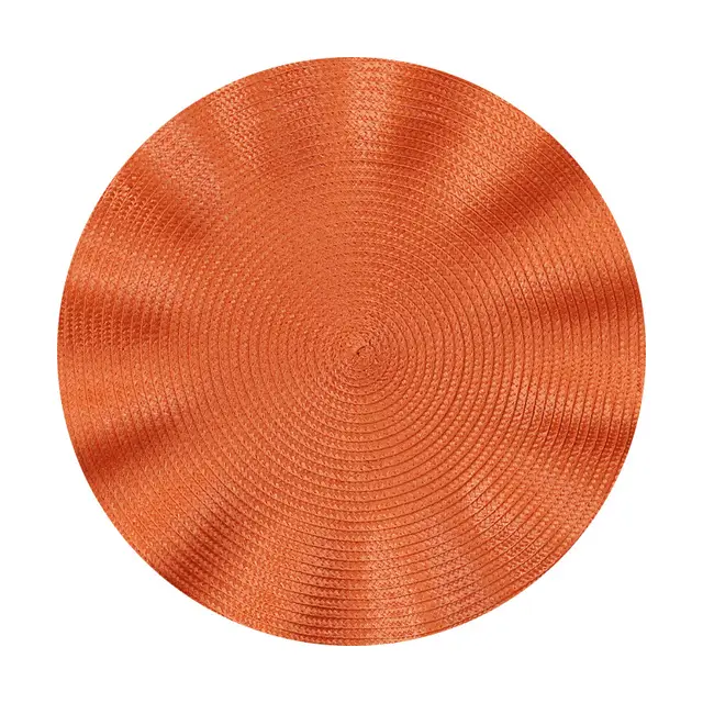 PP Heat Proof Mat Wooden Ear Scald Preventing Met Dining Table Insulation Western style Placemat Orange - Shop at LoveMi
