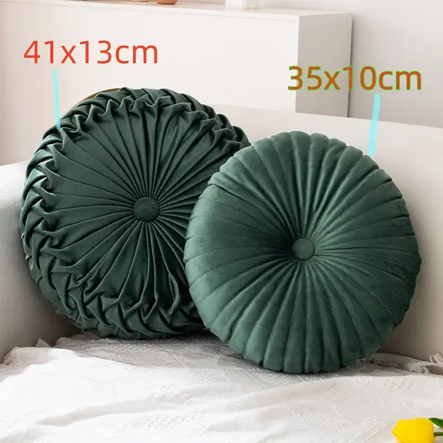 Pumpkin Pillow Living Room Sofa Round Pillow Dark Green - Shop at LoveMi