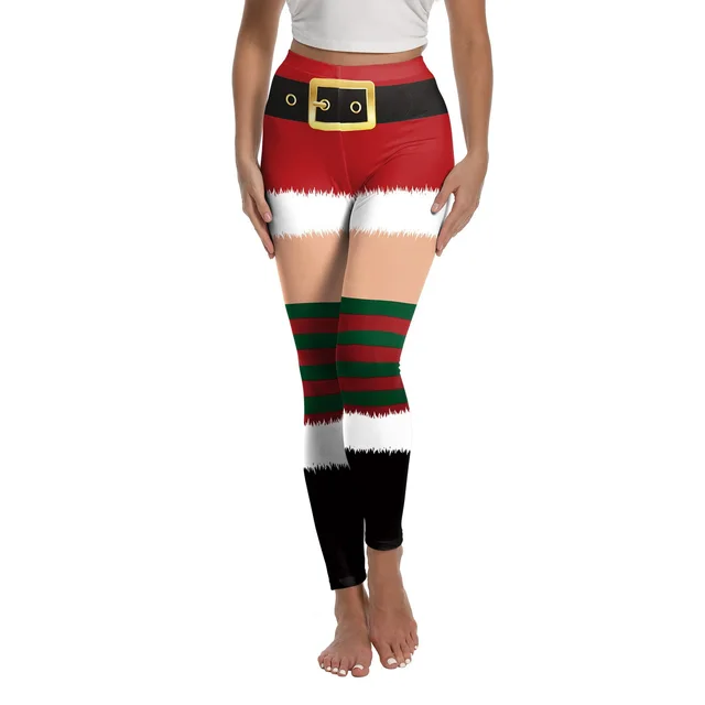 Christmas Female Gym Pants Digital Printing Sports Yoga Pants - Shop at LoveMi