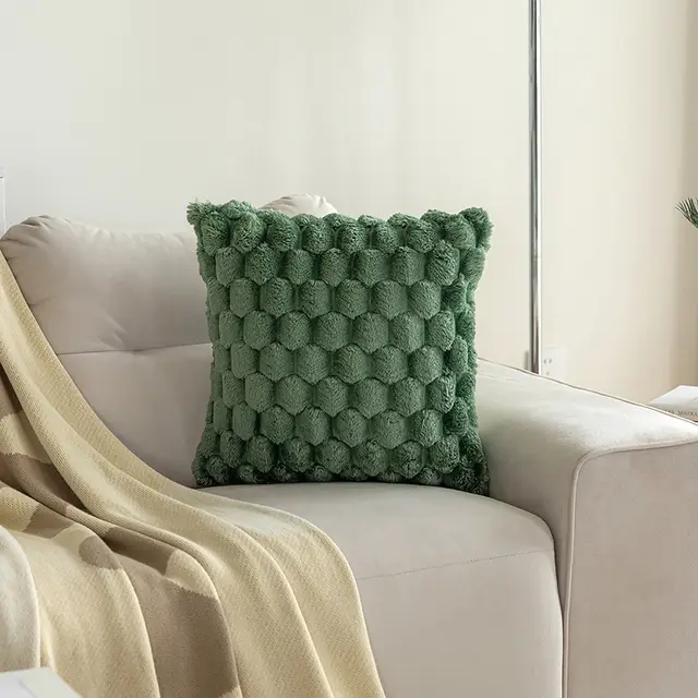 Plush Pillowcase Solid Color Back Of Turtle Velvet Sofa Pillow Cases Green - Shop at LoveMi