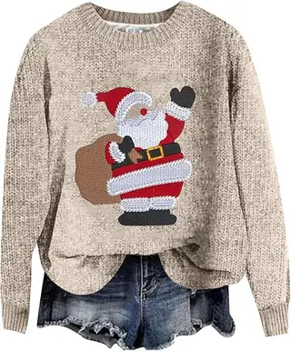 Creative Christmas Men's And Women's Loose Round Neck Sweater - 12 Style
