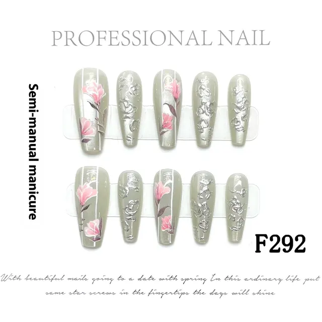 Women's Fashion Short Personalized Nail Tip F292 Middle Ladder - Shop at LoveMi