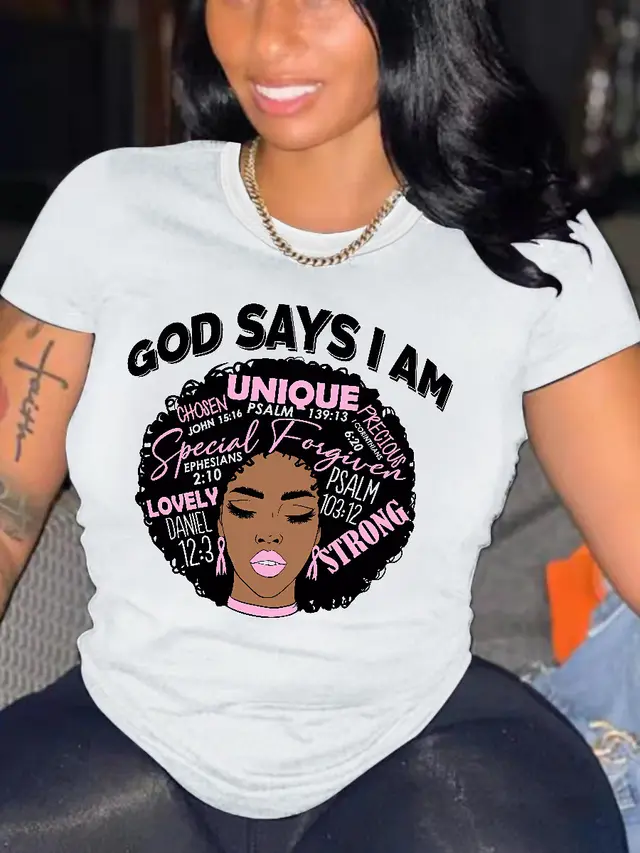 Pattern Printed Short sleeved T shirt Trendy 4 White - Shop at LoveMi