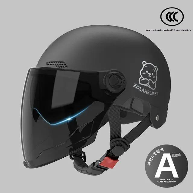 Helmet Electric Car Female Ventilation Lightweight Black Sun Protection - Shop at LoveMi