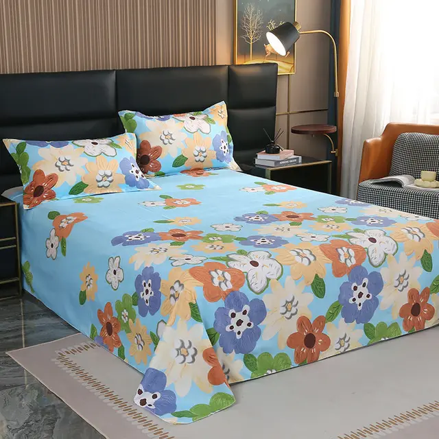 Bed Sheet Skin friendly Comfortable Household Bedding Ink Flower Language - Shop at LoveMi